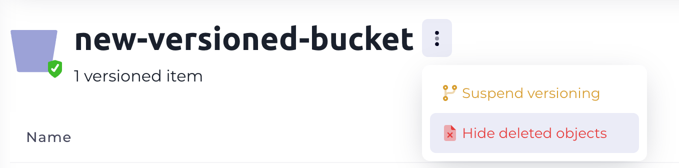 Show deleted objects